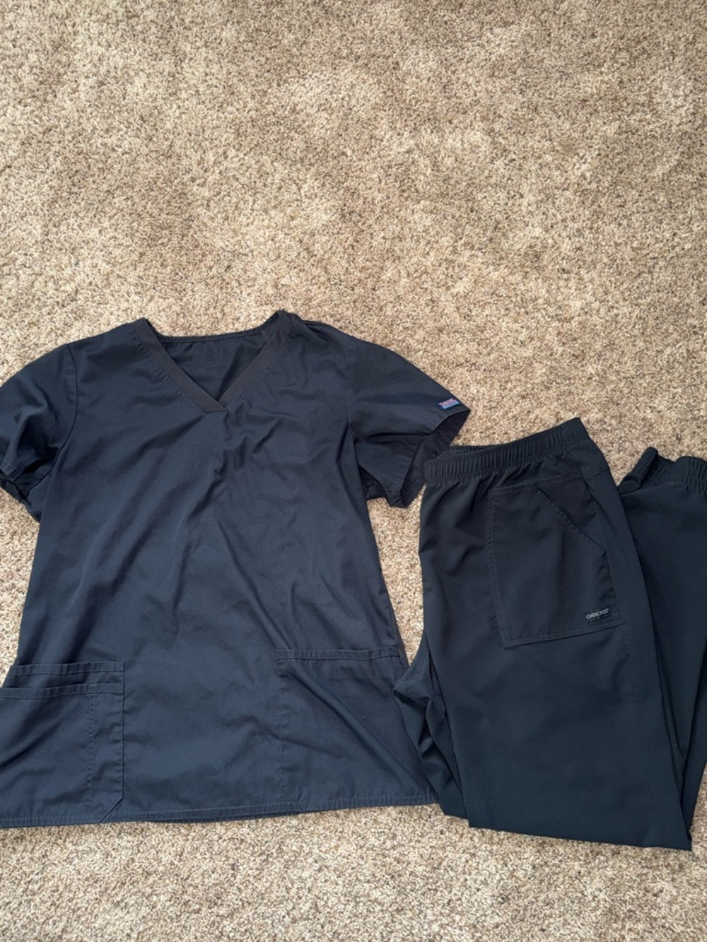 Cherokee Gray Women's Scrub Top and Pants Set